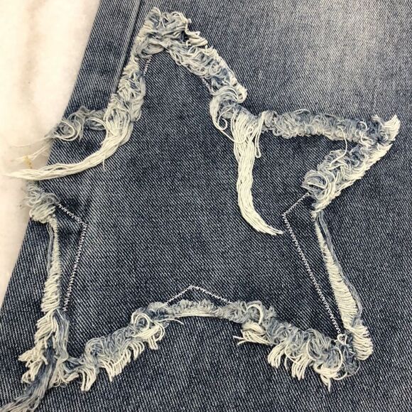 NWT Romwe new grunge wideleg jeans size 8-10 L - Picture 4 of 10